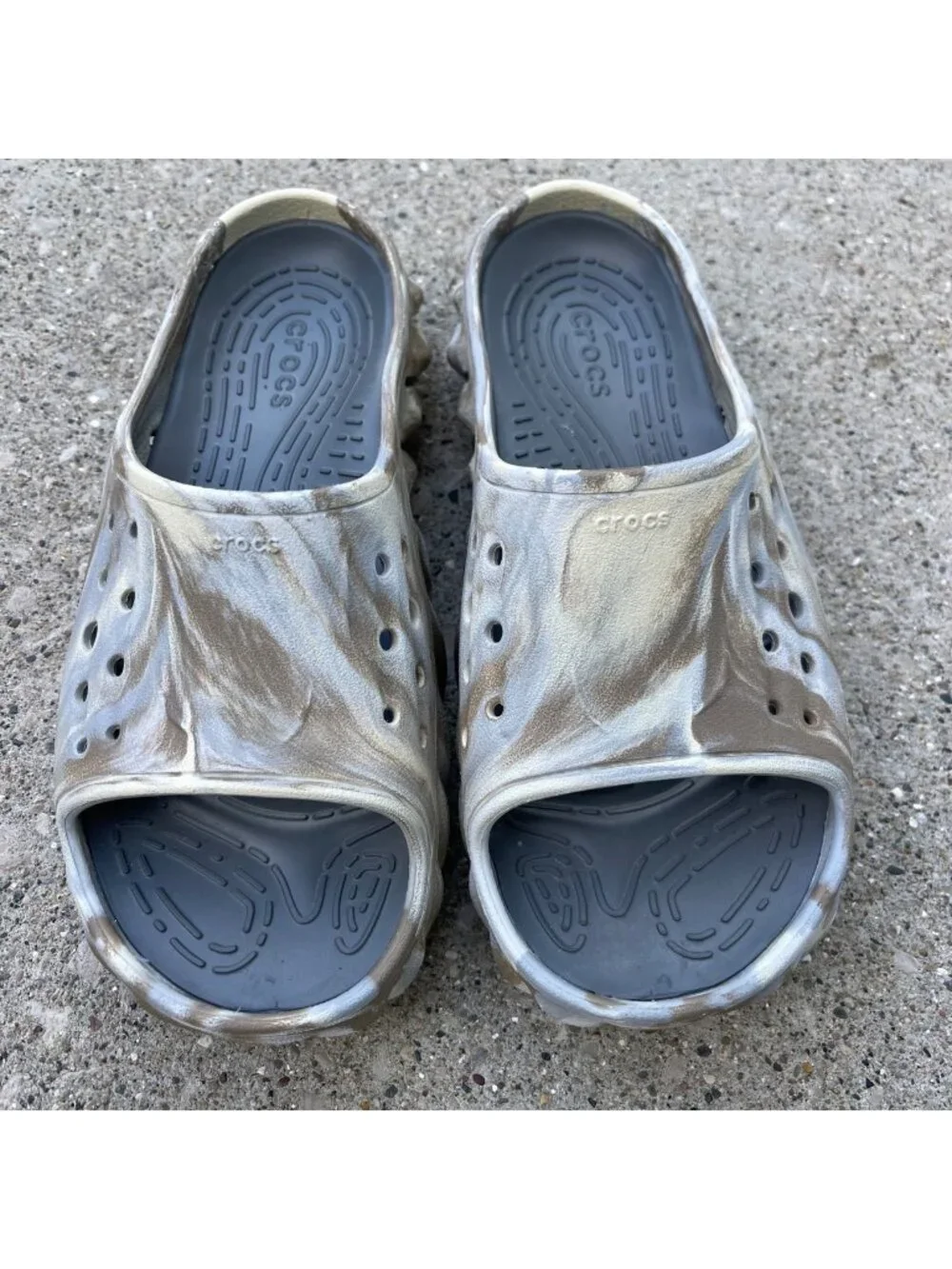 Crocs Echo Slides Mens Size 6 Comfort Casual Slip On Shoes Beach Waterproof
